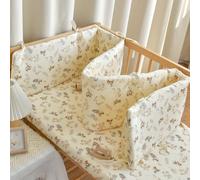PTKG Breathable Crib Bumper Cot Liner Breathable Mesh Cot Liner Airwrap Cot Bumper Baby Cot Bumpers Padded Cot Bumpers for Cot Bed Baby Cot Bed Bumper Soft,D7,240 * 28cm