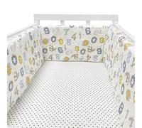 PTKG Breathable Mesh Cot Liner Breathable Crib Bumper Cot Liner Airwrap Cot Bumper Baby Cot Bumpers Padded Cot Bumpers For Cot Bed Baby Cot Bed Bumper Soft,A28,180cm×30cm