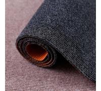 PTKG Carpet Protector Chair Mat, Soft Cuttable Rugs Living Room, Washable Runner Rugs for Hallway, Non Slip Office Chair Mat, Water Absorption and Sound Insulation,Black,90cm×90cm