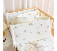 PTKG Cot Liner Headboard Bumper Padded Side Protectors Protect All Round Crib Rail Cover Baby Bed Baby Boys Girls Nursery Breathable Crib Bed Liner Bumper Cot Bumper Mesh,F8,100cm