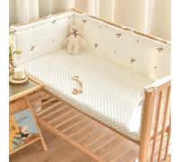 PTKG Cushion Side Protectors Guard Safety Rail Bedside Protection Bed Cot Liner Headboard Padded Side Protectors Protect Rail Cover Baby Bed Baby Boys Girls Nursery,2,240 * 28cm