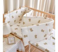 PTKG Custom crib bumper Cot Liner Headboard Bumper Padded Side Protectors Protect All Round Crib Rail Cover Baby Bed Baby Breathable Crib Bed Liner Bumper Cot Bumper Mesh,C12,120 * 28cm