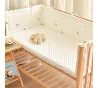 PTKG Liner Cot Cot Safer Cot Liner Baby Cot Padded Cot Liner Headboard Crib Rail Cover Baby Crib Bed Liner Cot Universal Bedside Rail Fit Toddler Bed Guard Bed Guard for Toddler,10,120 * 28cm