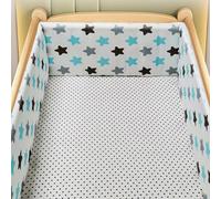 PTKG Liner Cot Cot Safer Cot Liner Baby Cot Padded Cot Liner Headboard Padded Side Protectors Crib Rail Cover Baby Crib Bed Liner Cot Universal Bedside Rail Fit,11,180 * 30CM