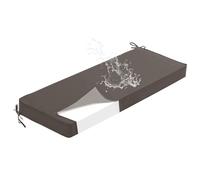 PTKG Outdoor Cushions 2/3/4 Seater Replacement Cushions for Outdoor Furniture Double Piping Seat Cushions for Garden Chairs Pad for Bay Windows, Garden Patio, Long Chairs,Grau,110x60x5cm
