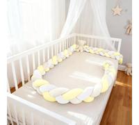 PTKG Surrounds Cushions Thick Soft Knot Ornament Braid Not Cushion Breathable Cushion Side Protectors Cotton Bed set All Round Braided Protector for Room Decor, Home, Bedroom,C16,100CM