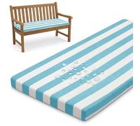 PTKG Window Seat Cushion 5 cm Thick Garden Bench Cushions 50d High-Resilience Foam Swing Seat Cushions 3 Seater Washable Cover Zippered for Bay Windows, Patio, Porch Furniture,Blau,200x30x5cm