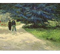 PTLYE Famous Wall Artwork Canvas Images the Poet's Garden Iii by Vincent Van Gogh Canvas Pictures for Living Room 60x90cm