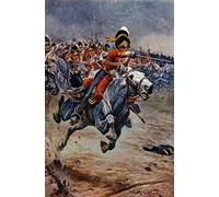 PTLYE Famous Wall Artwork Canvas Images Waterloo the Charge of the Scots Greys by Famous Artist Canvas Pictures for Living Room 60x90cm