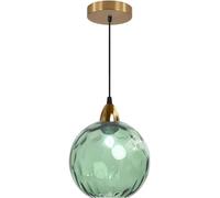 PTLYE Modern Chandelier, Ceiling Light Modern Large Amber Glass Globe Pendant Light Fixture Brushed Brass Gold Kitchen Island Pendant Lighting, Vintage Chandeliers