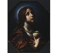 PTLYE Oil Painting Canvas Art Pictures Canvas Print Portrait the Penitent Magdalene by Carlo Dolci Print Artwork for Wall Decor 60x90cm