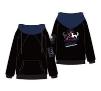 PTLYE Unisex Anime Jujutsu Hoodie 3D Novelty Hooded Sweatshirt Pullover JJK Cosplay Costume, Blue Black, L