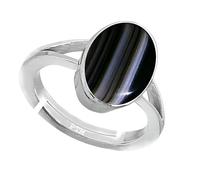PTM Sulemani Hakik Ring for Men, 7.25 Ratti or 6.5 Carat Astrological Certified Natural Gemstone to Hallmark, 925 Sterling Silver, Adjustable Ring for Men, NV3725, Silver