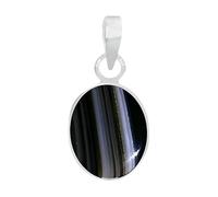 PTM Sulemani Hakik Sterling Silver 8.25 Ratti or 7.5ct Natural Certified Astrological Gemstone Pendant 925 to Hallmarked Women Men Gemstone Sulemani NVSLP3825