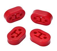 PTNHZ RACING Universal 4PCS Polyurethane Exhaust/Muffler Rubber Short Hanger Insulator Bracket Bushing Mount 10mm Red