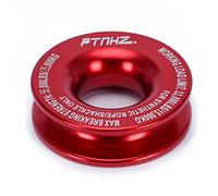 PTNHZ Winch Snatch Recovery Ring 55000LBS Minimum Break Strength Rope Retention Pulley Winch Light Weight Blocks Towing for ATV UTV SXS SUV Truck (Red)