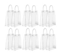 PTOOTP 12 Pcs Pvc Gift Bags with Handle Easy to Carry Tote Bags for Boutique and Birthday Presents Showcase Your Gifts Perfectly with Sturdy