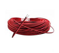 PTOOTP 20m Copper Speaker Wire Audio Cable Red Black Braided Insulation | Flexible Soft Routing for Loudspeakers, Polarity Marking, Tinned Copper, PVC Covering, Home Sound Systems