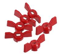 PTOOTP Universal Butterfly Valve Handle Replacement, Flat Hole 6pcs 8x5mm | Wing-shaped Lever with Anti-Slip Grip, for Tap Stems, Gate Valves, Garden Hoses and DIY Repairs