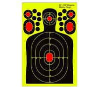 PTPHJEG 9.5" x 14.5" Silhouette Splash Targets - Bright Fluorescent Yellow, Easy to See on Impact When Hitting Target for BB Guns, Air Rifles, Rifles, Indoor and