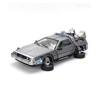 PTPTPTPT Model 1 18 For Back To The Future Sound And Light Fine Version Alloy Car Model Collection Souvenir Ornaments