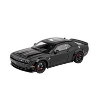 PTPTPTPT Model For Dodge Challenger Alloy Muscle Car Model Sound And Light Pull Back Children's Toy Collectibles 1:24 (Black)