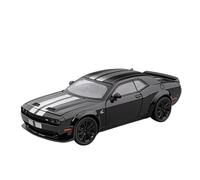 PTPTPTPT Model For Dodge Challenger Alloy Muscle Car Model Sound And Light Pull Back Children's Toy Collectibles 1:24 (Black 1)