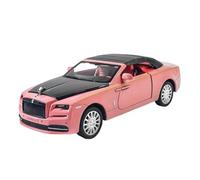 PTPTPTPT Model For Rolls Royce Alloy Die Cast Toy Car Model Sound And Light Pull Back Children's Toy Gift 1:32 (Pink)