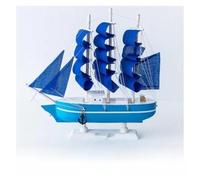 PTPTPTPT Model Mediterranean Wooden Sailboat Model Ornaments Solid Simulation Craft Boat Bar Decoration Handmade Home (F-01)