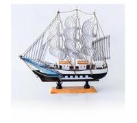 PTPTPTPT Model Mediterranean Wooden Sailboat Model Ornaments Solid Simulation Craft Boat Bar Decoration Handmade Home (G)