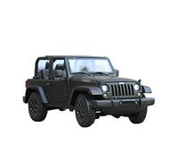 PTPTPTPT Modelo 1 18 For JEEP Willys Wrangler 2014 Static Metal Diecast Off-road Car Model Simulation Collectible Ornament Regalos navideños(Black)