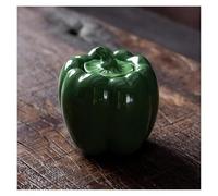 Ptrecniok Pet urn， Ceramic Cremation Keepsake Urns Memorial Fruits And Vegetables Multicolor Pack Of 4(Green Bell Pepper)