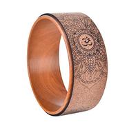 Ptrecniok Yoga ring， Mandala Pattern Natural Cork Yoga Wheel - Back Bending Artifact