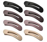 Ptrin Large Claw Clips for Women,Flat Hair Clip for Thin Thick Hair,Duckbill Hair Clips, Comfortable Non-Slip Strong Hold, Flat Hair Claw Clip for Thick Long Short Curly 8pcs(A-8)