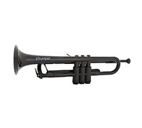 pTrumpet Plastic Trumpet with 3C and 5C Mouthpiece and Carry Bag - Bb Student - Black