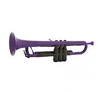pTrumpet Plastic Trumpet with 3C and 5C Mouthpiece and Carry Bag - Bb Student - Purple