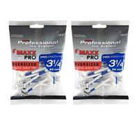 PTS Pride Maxpro Oversize Golf Tees Bag of 10 Tees Golf Tees - Blue/White, 3.1/4" (Pack of 2)