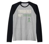 PTSD Awareness Mental Health Support Trauma Survivor Gift Raglan Baseball Tee
