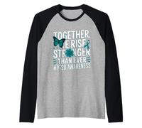 PTSD Awareness Post Traumatic Stress Disorder Awareness Raglan Baseball Tee