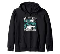PTSD Awareness Post Traumatic Stress Disorder Awareness Zip Hoodie