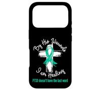 PTSD Awareness Teal Ribbon - Christian Cross Faith Healing Case for iPhone 17 Pro