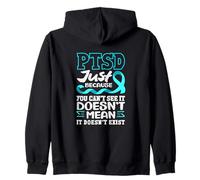 PTSD Just Because You Can't See PTSD Awareness Zip Hoodie