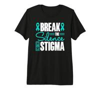 PTSD Post Traumatic Teal Ribbon Veterans Break The Silence Premium T-Shirt