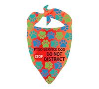 PTSD Service Dog Bandana Do Not Distract Dog Bandana Alert Sign Service Gift (PTSD Service)