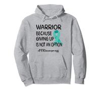 PTSD Warrior Post Traumatic Stress Disorder Teal Ribbon Pullover Hoodie