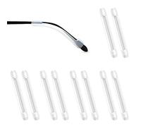 PTSLKHN Silicone Eyeglass Ear Cushions, 5Pairs of Glasses Ear Grip, Anti-Slip Elastic Comfort Eyeglasses Temple Tips Sleeve Retainer For Glasses, Sunglasses, Reading Glasses (Clear)