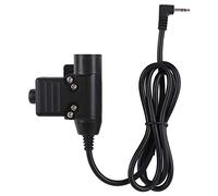 PTT Adapter Cable, U94 PTT Military Adapter, U94 Cable Adapter with PTT Button Military Standard Version Plug Headset for 2.5mm Two Way Radio