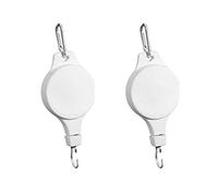 ptumcial Plant Pulleys for Hanging Plants Plant Pulley Hanger Adjustable Hanging Basket Hook Retractable Ceiling Hooks White 2PCS