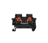PTV-2.5 Side Entry Terminal Block Push-In Connector 2.5 mm² Cable 2.5mm 0.14-4mm² Wire DIN Rail Terminal PTV2.5(Black,50 pcs)