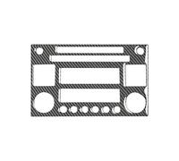 PTWOIXMBG 3D Real Carbon Fiber Car Central Control CD Audio Panel Trim Frame Sticker Compatible With Nissan 350Z 2003-2009(Black)